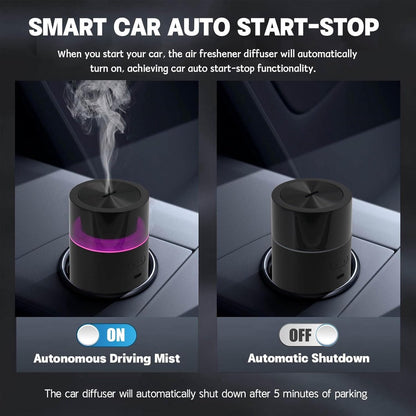 Car essential oil diffuser with automatic on/off function, portable humidifier with memory function, battery V1188-MS-313-0153