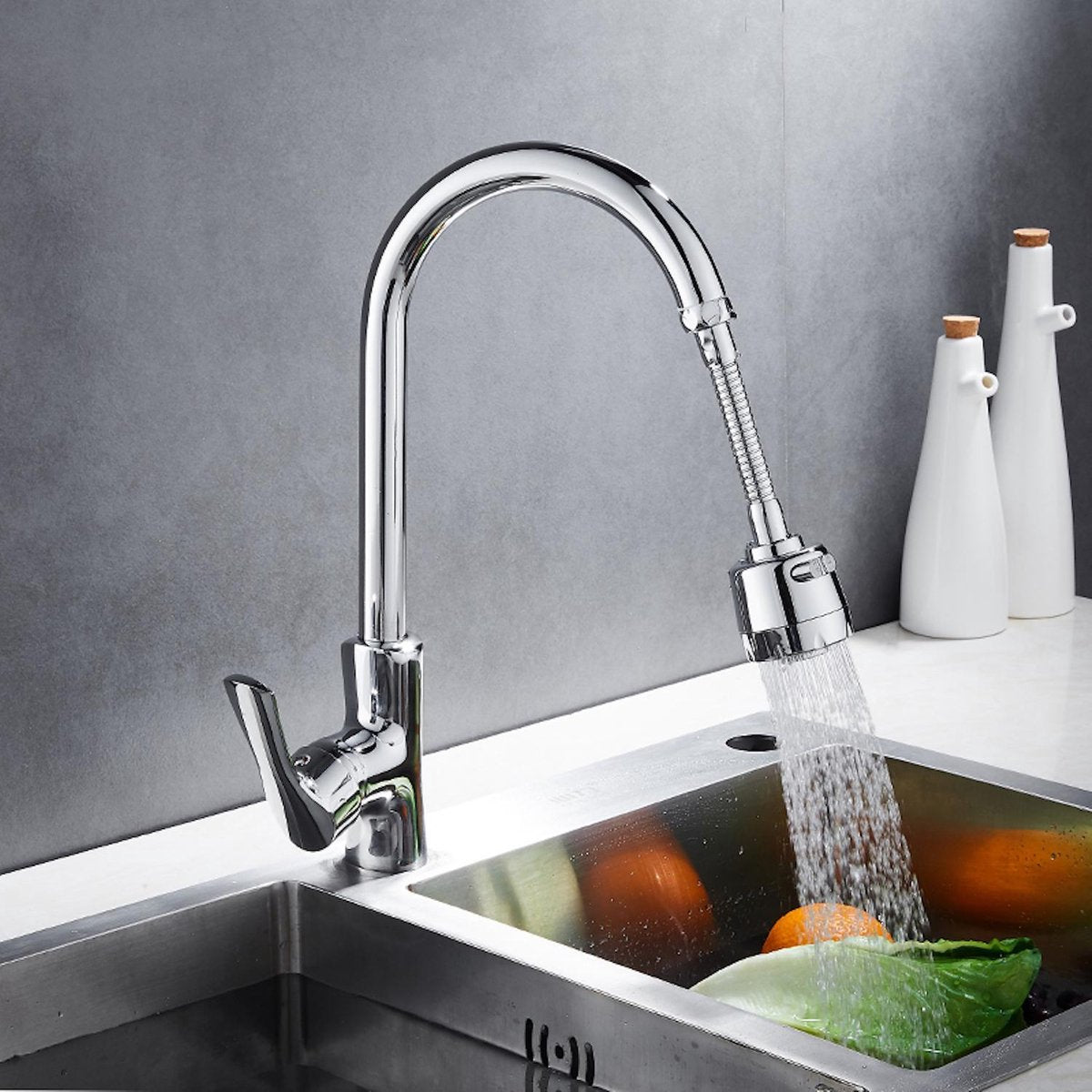 Greenure Flexible Tap Hose - Water-Saving Rinse Tap - Extension - Kitchen Tap V1188-MS-313-0161