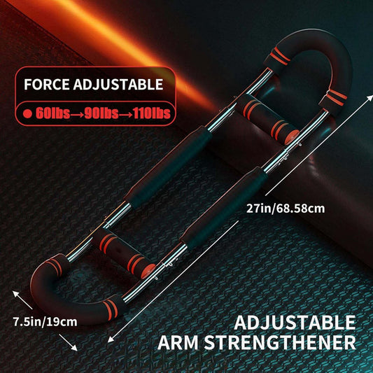 Arm Trainer - U-Shaped Twister - Adjustable Chest Enlarger with 3 Resistance Levels - Detachable Fitness V1188-MS-313-0166