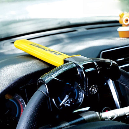 Car steering wheel lock - Anti-theft - Lock for classic cars - Security lock - With 2 keys - Yellow V1188-MS-313-0168