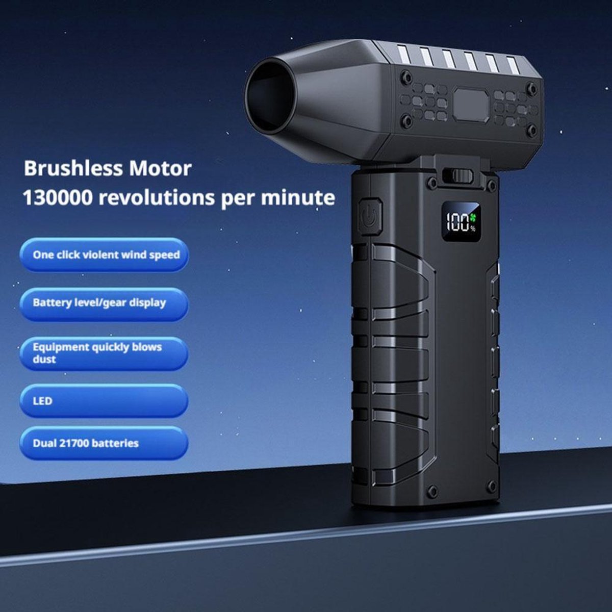 Mini electric turbo jet at 160,000 rpm, wind speed: 52 m/s V1188-MS-313-0176