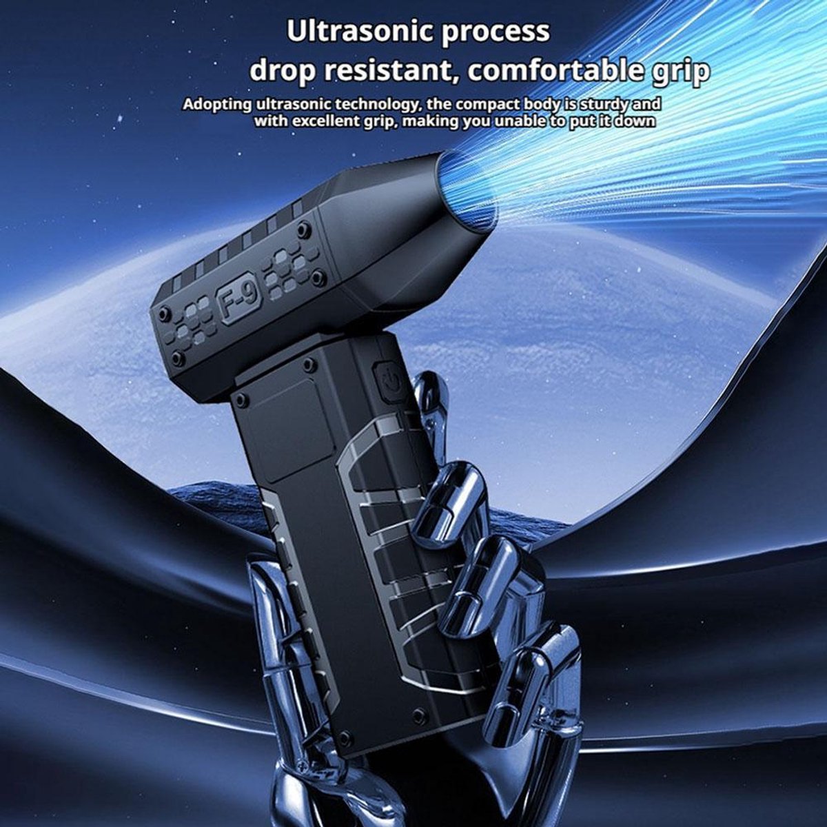 Mini electric turbo jet at 160,000 rpm, wind speed: 52 m/s V1188-MS-313-0176