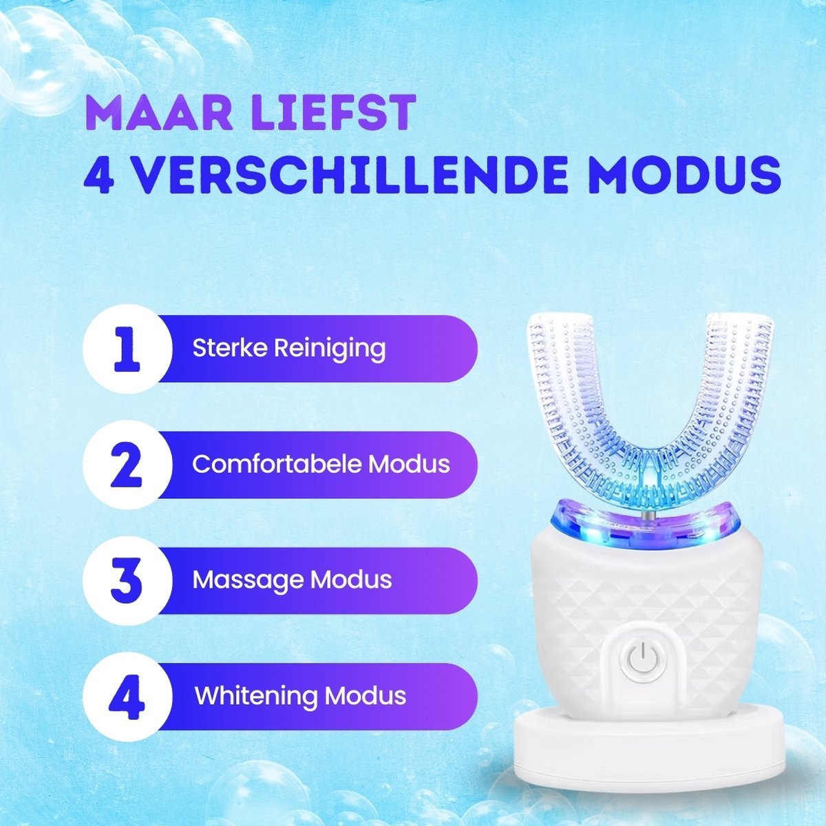 U-shaped electric toothbrush for adults - Automatic and ultrasonic oral care V1188-MS-313-0180