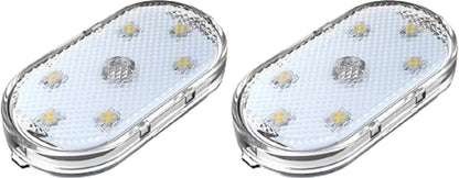 Set of 2 LED car interior lights, 7-color ambient lighting, USB rechargeable reading lights, portable V1188-MS-313-0201