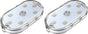 Set of 2 LED car interior lights, 7-color ambient lighting, USB rechargeable reading lights, portable V1188-MS-313-0201