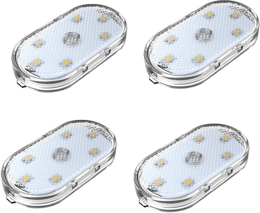 LED Car Lights - 4 Pack - LED Interior Car Lights - 7 Color Ambient Car Lights - USB Rechargeable Car Reading V1188-MS-313-0203
