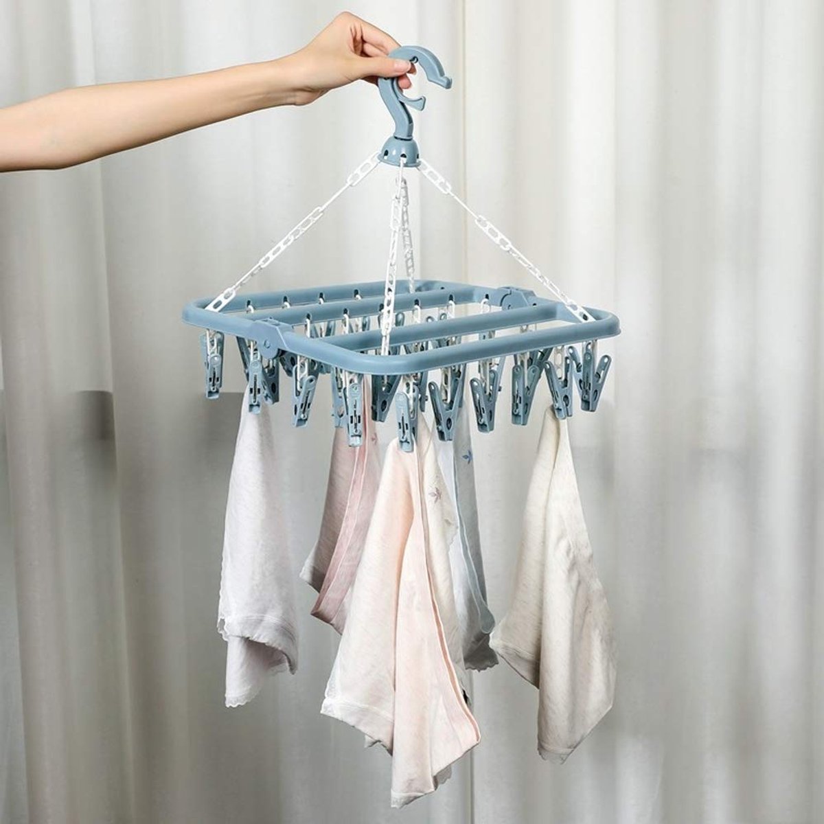 Sock Dryer - Clothesline - 32 Clips - Sock Hanger - Wasrek - Wasrek - Carousel - Drying Carousel - Clothes V1188-MS-313-0205
