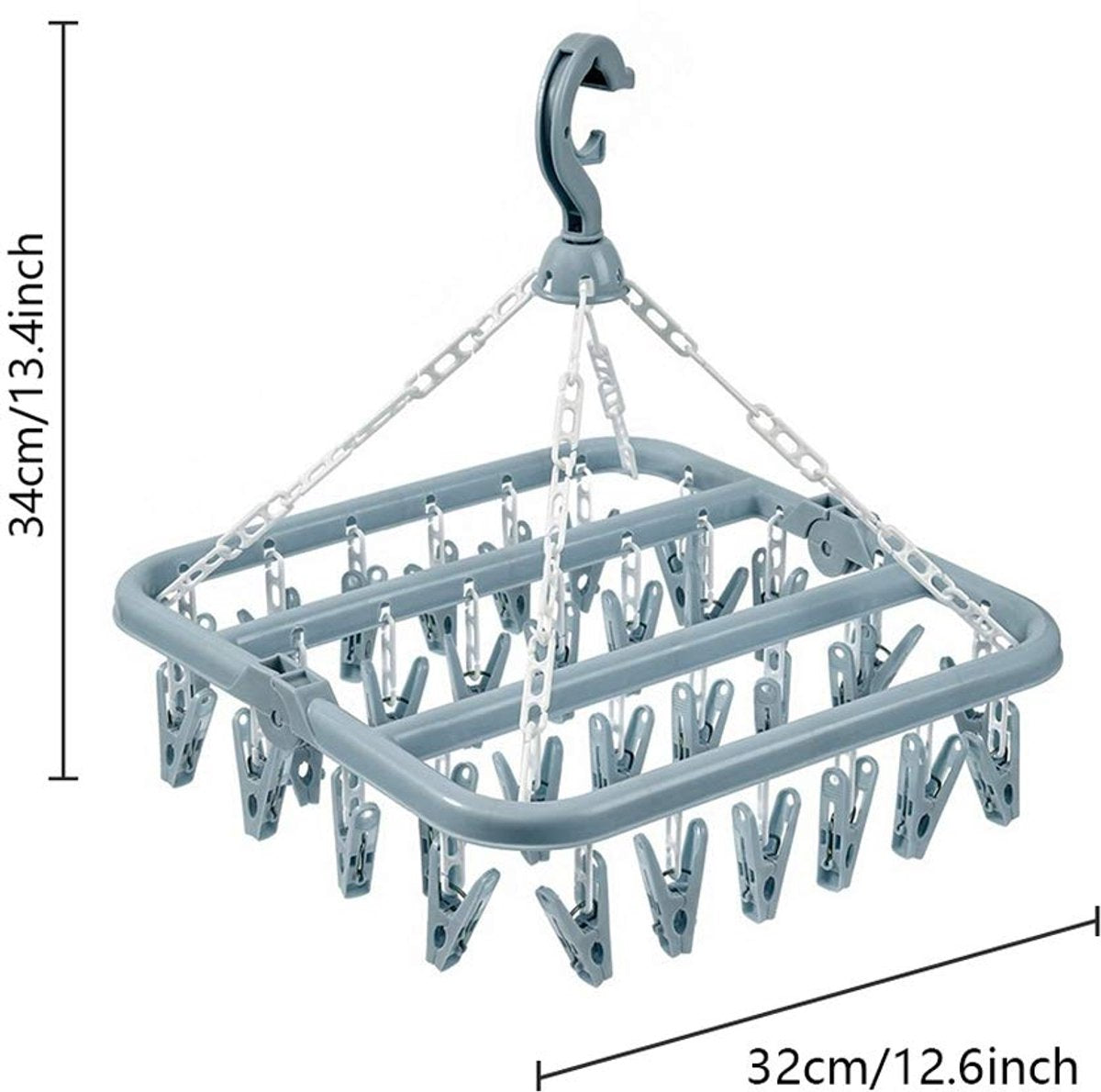 Sock Dryer - Clothesline - 32 Clips - Sock Hanger - Wasrek - Wasrek - Carousel - Drying Carousel - Clothes V1188-MS-313-0205