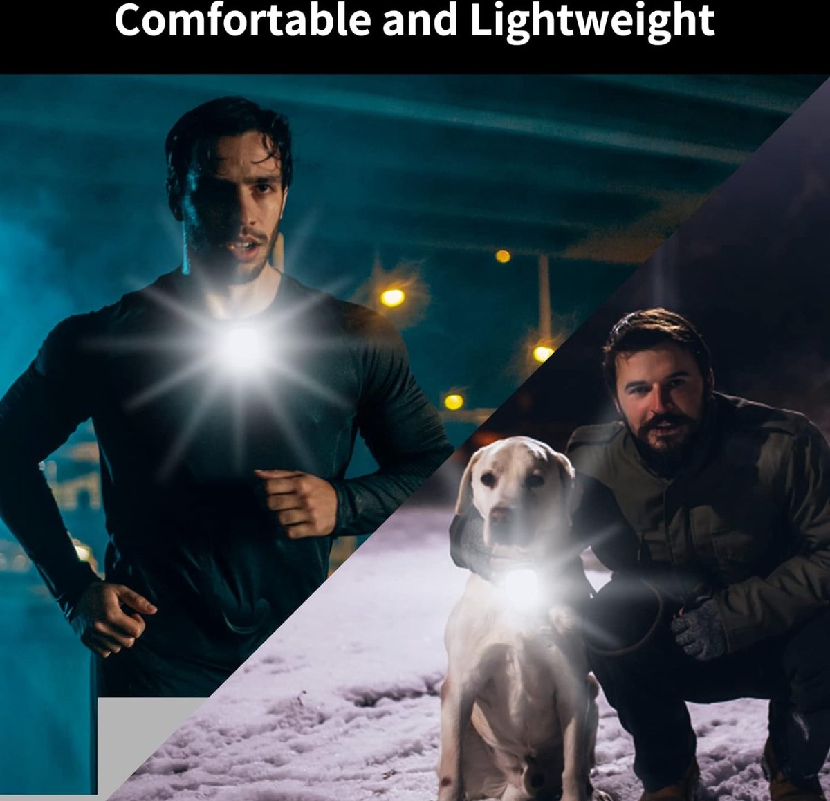 Running light - Chest lamp - Running chest lamp - Chest walker - USB rechargeable V1188-MS-313-0208