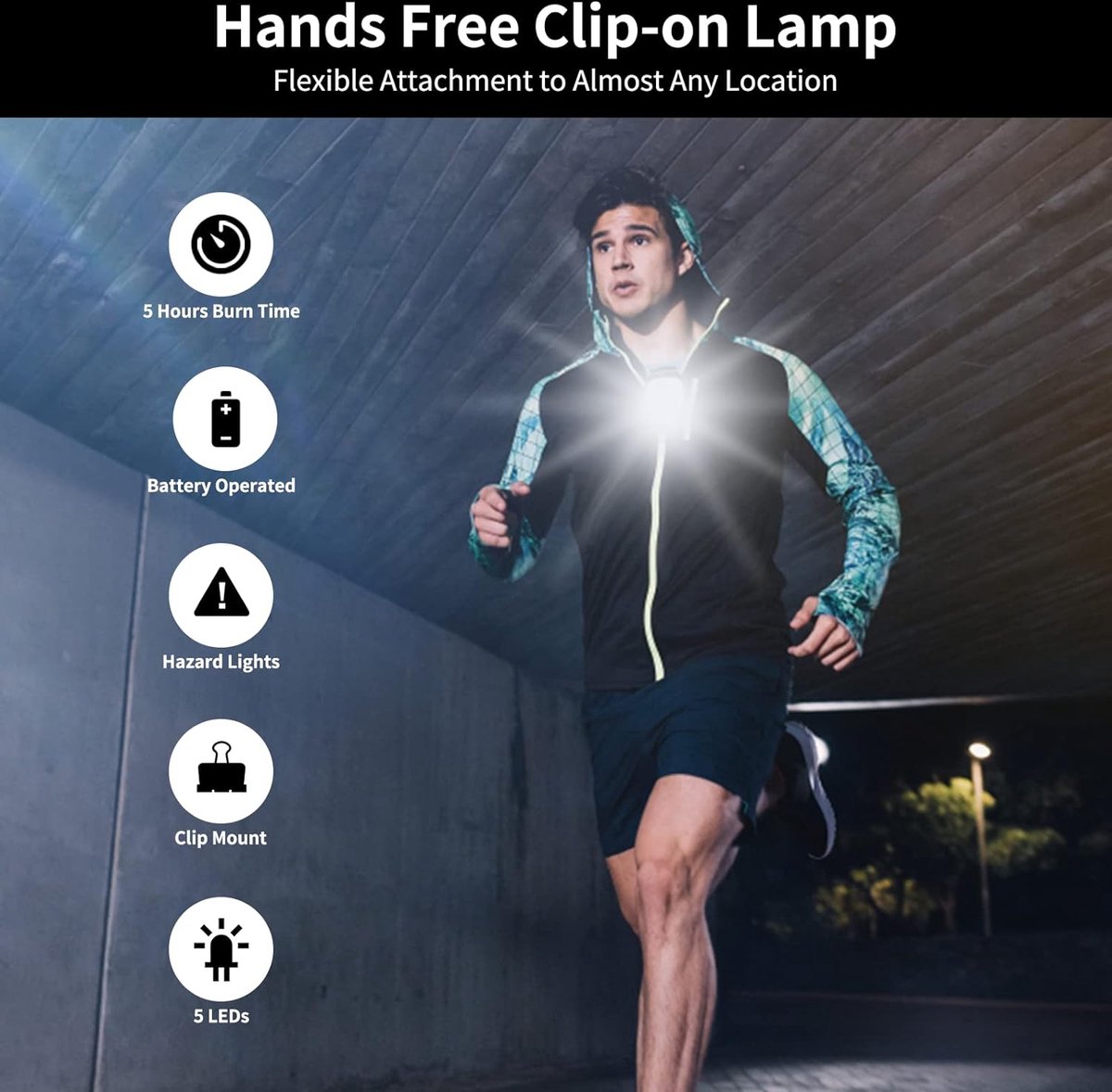 Running light - Chest lamp - Running chest lamp - Chest walker - USB rechargeable V1188-MS-313-0208