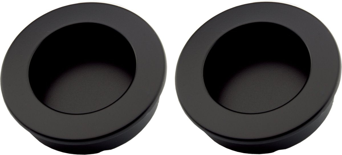 Pull handle - Matte Black - Round - 40mm - Sliding door handle - Set of 2 V1188-MS-313-0211