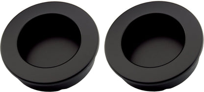 Pull handle - Matte Black - Round - 40mm - Sliding door handle - Set of 2 V1188-MS-313-0211