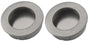 Pull handle - Brushed stainless steel - Round - 40mm - Sliding door handle - Set of 2 V1188-MS-313-0212