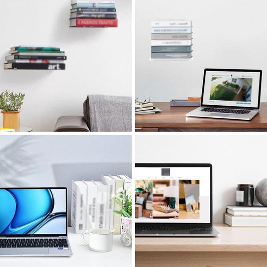 4-piece set - Invisible shelf - Wall shelf - Multifunctional metal shelves - Floating shelves - Wall shelf - V1188-MS-313-0214