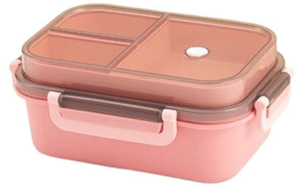 Lunch box with compartments, all-in-one double-layer lunch box, leakproof lunch box with cutlery for work, V1188-MS-313-0218
