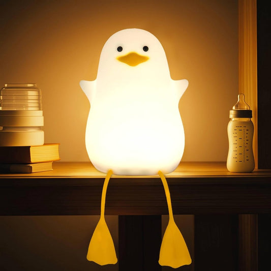 Cute Yellow Duck Night Light - Silicone Night Light for Children - Dimmable Touch Control with Timer - Baby V1188-MS-313-0231