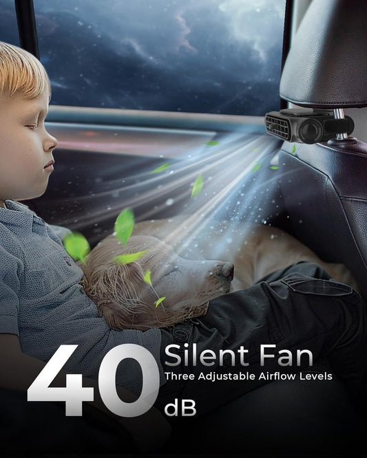 Car Fan - Car Fan Cooling - Car Air Conditioner - Car Fan with Adjustable Air Outlet - Fan - Silent Neck Fan V1188-MS-313-0232