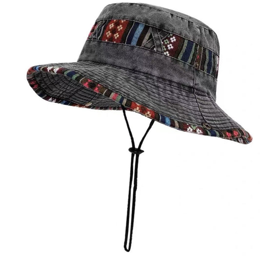 Sun hat - Men's summer hat - UV protection - Foldable cotton hunting hat - Outdoor hiking hat - Jungle hat - V1188-MS-313-0233