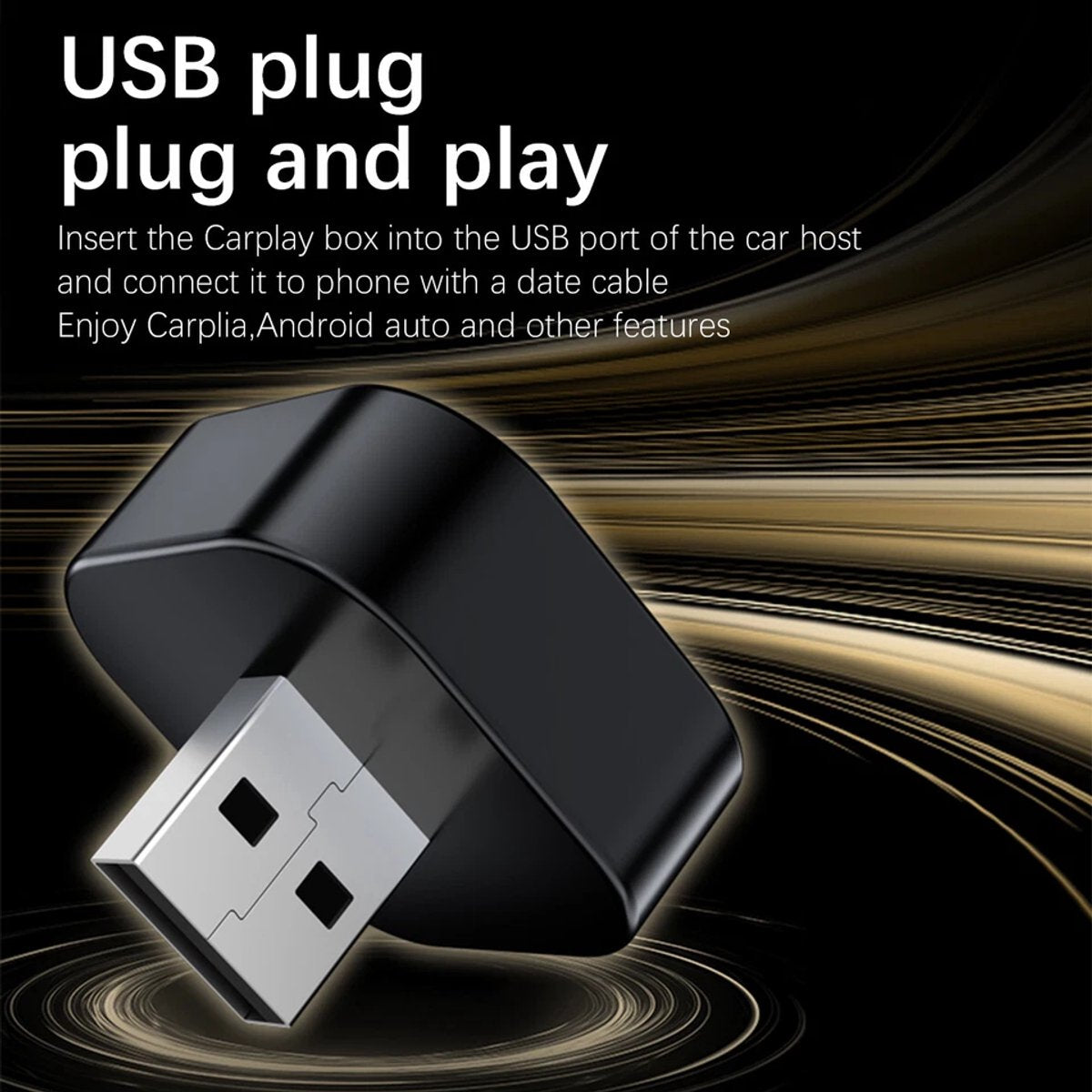 2-in-1 Wireless USB Car Adapter for Android CarPlay V1188-MS-313-0242