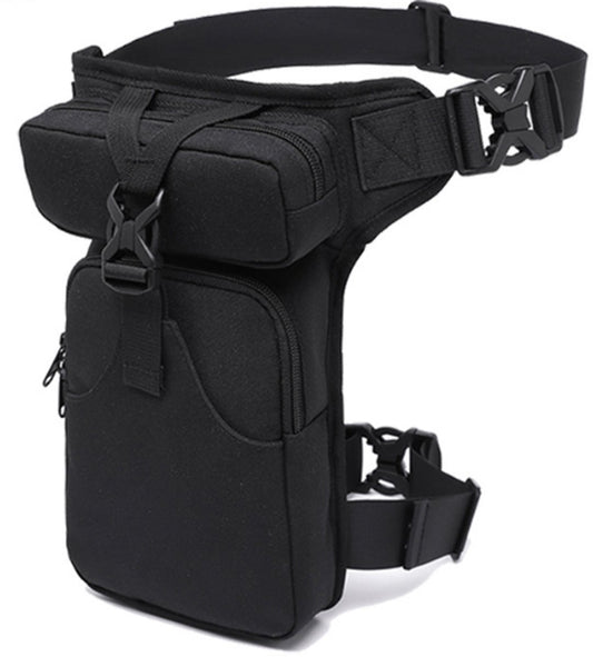 Fanny pack - Leg bag - Motorcycle fanny pack - Motorcycle bag - Tactical leg bag - Tool bag - Unisex - Black V1188-MS-313-0247