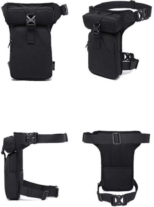 Fanny pack - Leg bag - Motorcycle fanny pack - Motorcycle bag - Tactical leg bag - Tool bag - Unisex - Black V1188-MS-313-0247