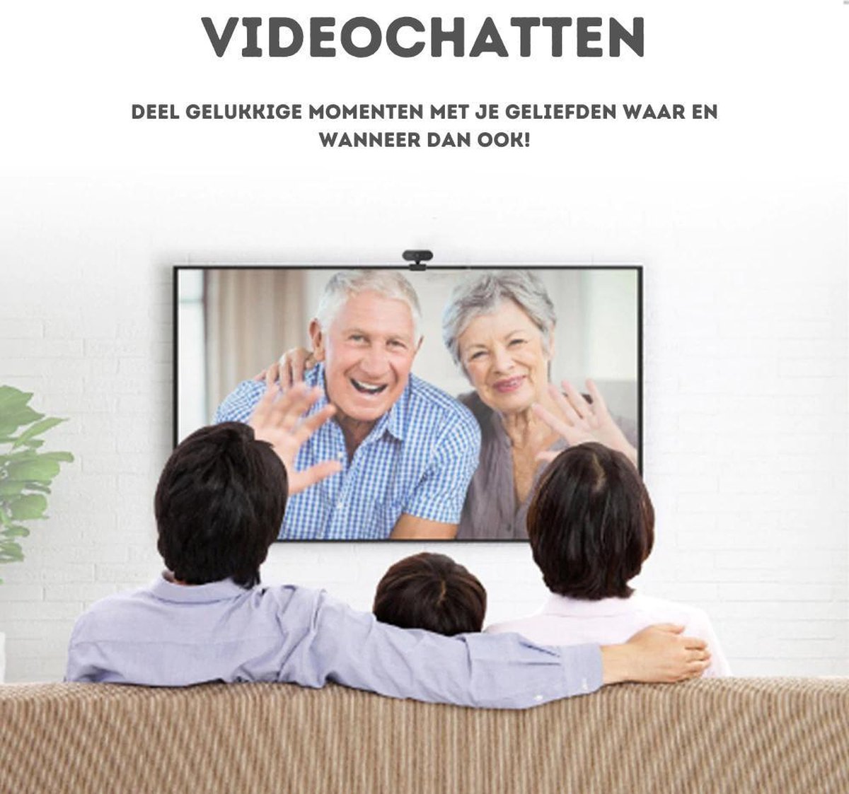 Full HD Webcam - 1080p - Webcam with Microphone - Computer - Laptop - Autofocus - Work from Home - Webcam for V1188-MS-313-0248