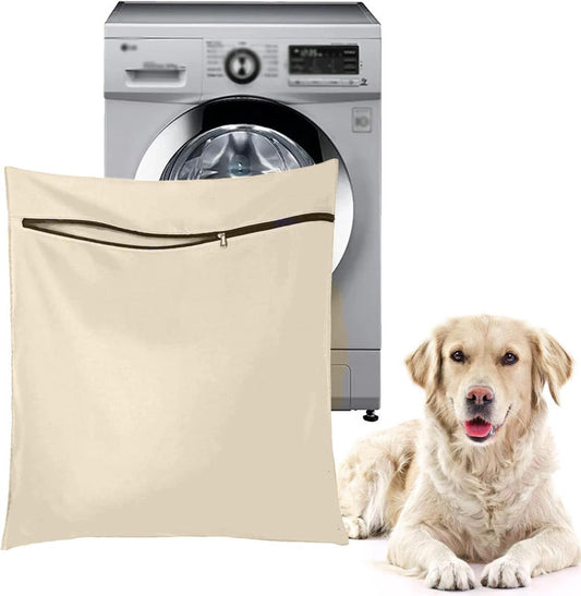 Pet Laundry Bags - Polyester Twill Laundry Bags - Large Zippered Laundry Bags - Prevents Pet Hair from V1188-MS-313-0249