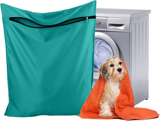 Pet Laundry Bags - Polyester Twill Laundry Bags - Large Zippered Laundry Bags - Prevents Pet Hair from V1188-MS-313-0252