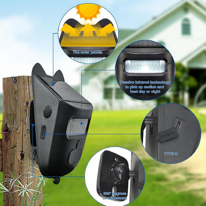 Driveway Alarm - Entry Detector - Solar Driveway Alarm - Passage Detector - Wireless = Security - V1188-MS-313-0262