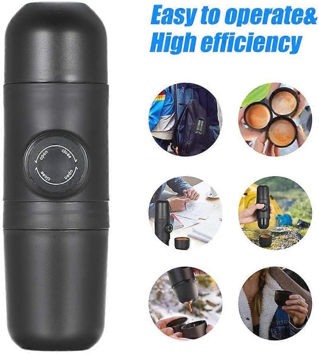 Portable manual coffee maker for travel - ideal for outdoor camping V1188-MS-313-0271