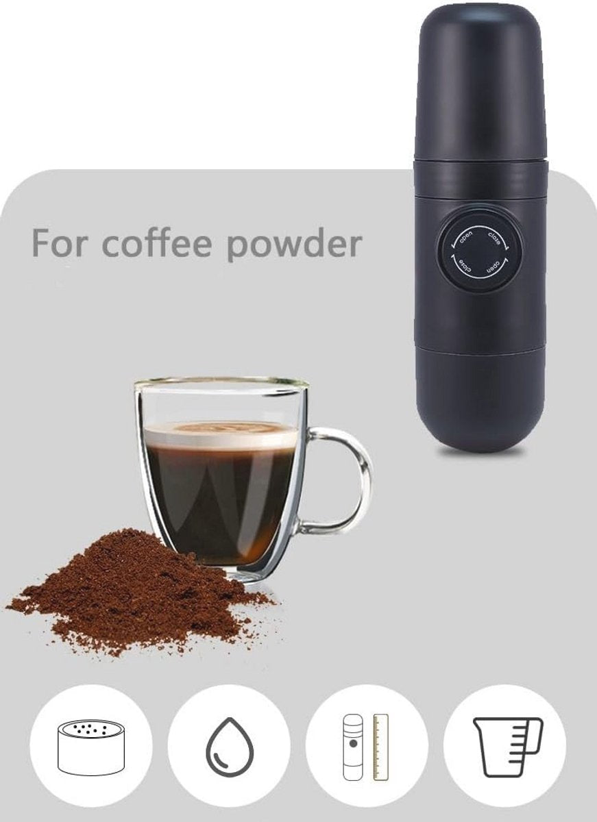 Portable manual coffee maker for travel - ideal for outdoor camping V1188-MS-313-0271