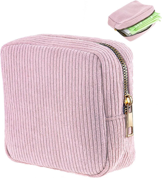 Toiletry bag - Women's toiletry bag - Toiletry bag - Tampon storage bag - Corduroy - Small makeup bag - Mini V1188-MS-313-0278