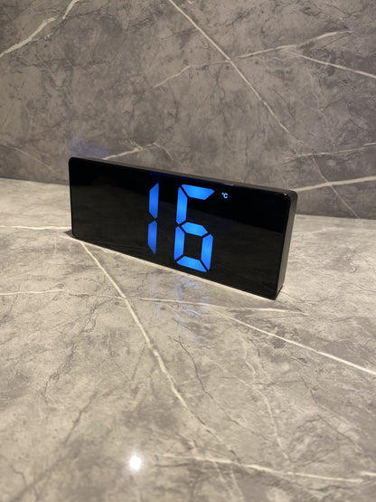 Klok Digital Deluxe - Bedroom - Sound Sensor - Wekker - Black - USB - Battery - LED Wit V1188-MS-313-0279