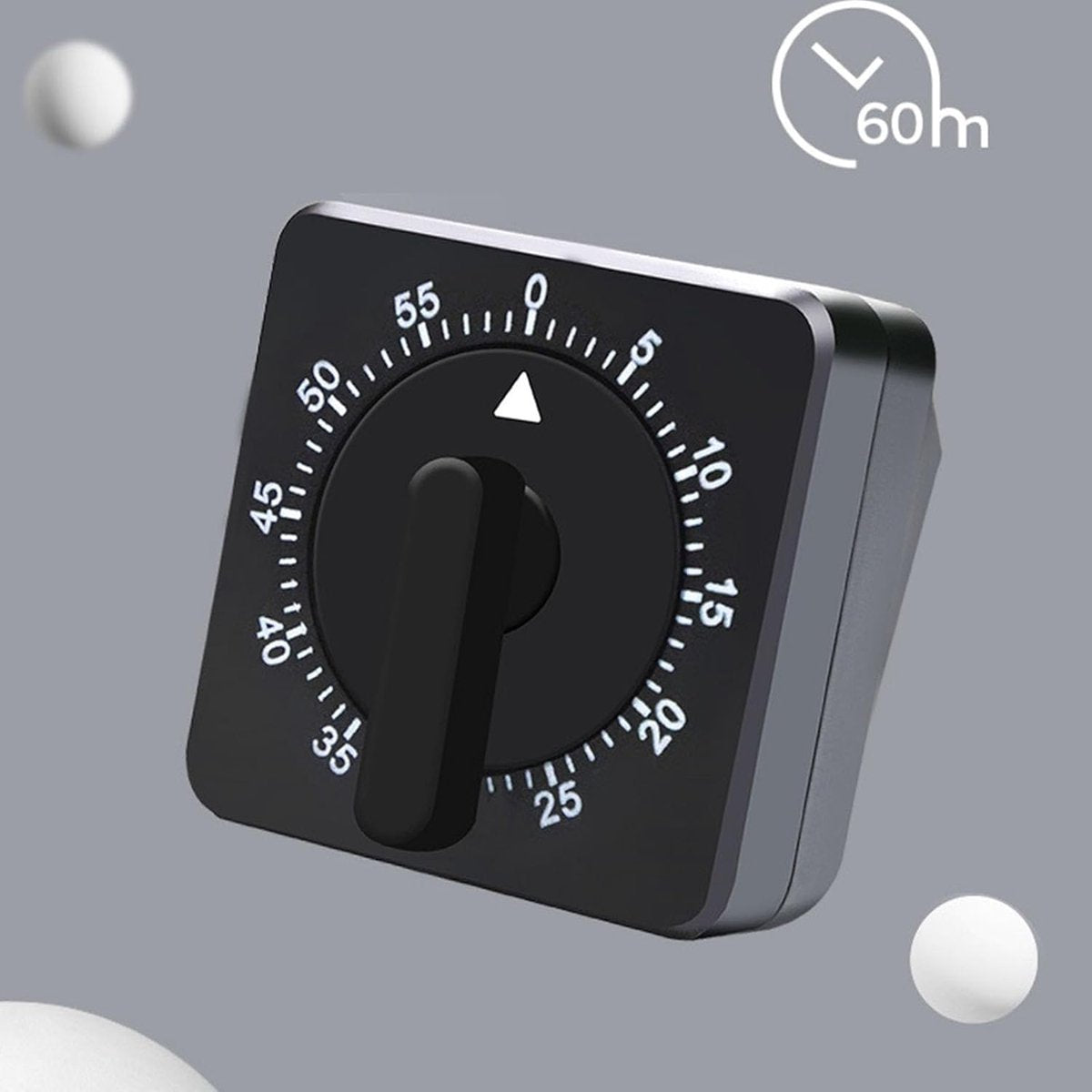 Kitchen Timer - Analog Kitchen Timer - Mechanical Kitchen Timer - 60 Minutes - Kitchen Gadget - Timer - V1188-MS-313-0287