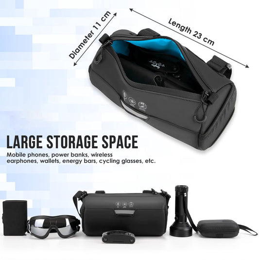 Bicycle handlebar bag - Reflective and waterproof storage bag - Storage bag - Bicycle accessories - Removable V1188-MS-313-0290