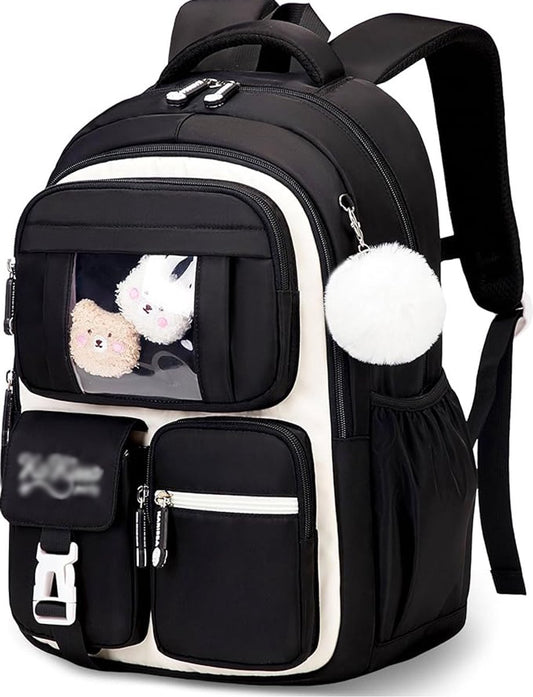 Girls' Backpack, Breathable Backpack for Girls, Grades 1-5, Casual School Bag for Kids, Elementary School, V1188-MS-313-0295