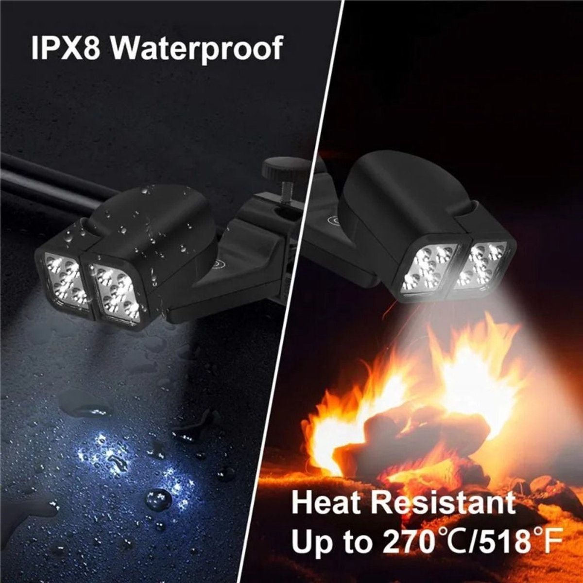 Grill lighting, Grill accessories, Bright double lamp, Cooking grill circulation light V1188-MS-313-0296