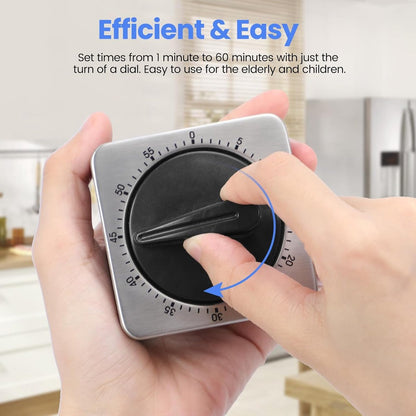 Kitchen Timers for Cooking - Chef's Kitchen Timer with Audible Alarm - Mechanical Desktop Timer - No V1188-MS-313-0298