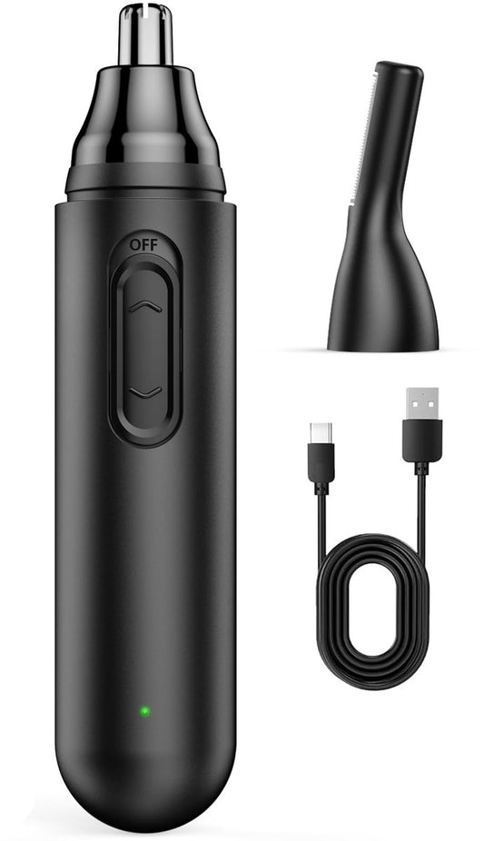 2-in-1 Nose Trimmer - Nose Trimmer - Eyebrow and Ear Trimmer - USB Rechargeable - Nose Trimmer for Men and V1188-MS-313-0313