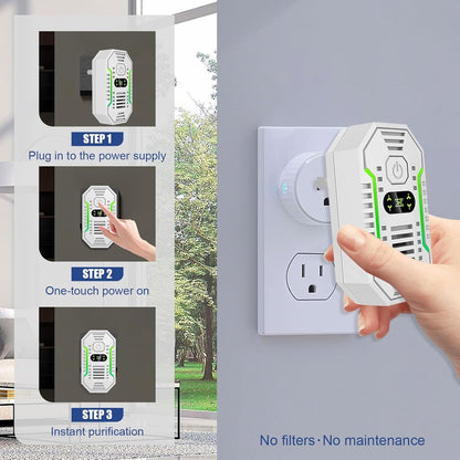 Air purifier - Plug-in negative ion air purifier - Home air purifier - Deodorizer - Ionizer - For pets, V1188-MS-313-0350