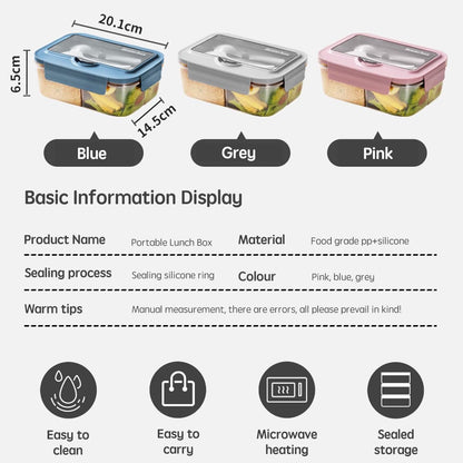Lunch box - Lunch box for adults - Lunch boxes for children - Compartment lunch box - Reusable lunch box - V1188-MS-313-0360