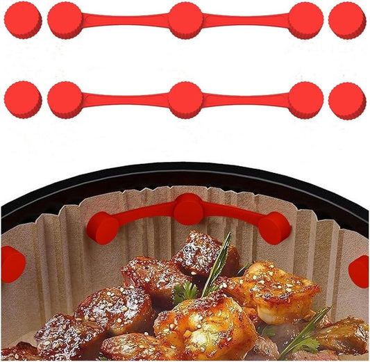 Magnetic silicone strips for airfryers - Airfryer paper holders - High temperature resistant - Set of 2 V1188-MS-313-0368