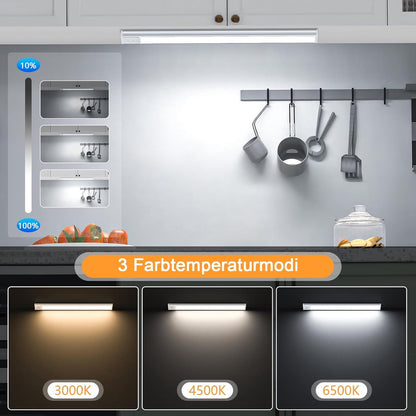 20cm LED Under Cabinet Lighting with Motion Detector - Rechargeable - 3 Colour Temperatures and Infinite V1188-MS-313-0369