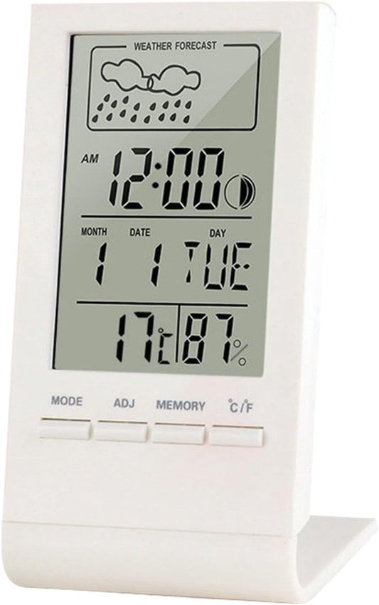 Weather Station - Thermometer - Hygrometer - Indoor/Outdoor Digital Weather Station with Radio-Controlled V1188-MS-313-0382
