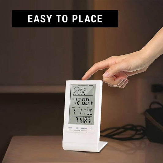 Weather Station - Thermometer - Hygrometer - Indoor/Outdoor Digital Weather Station with Radio-Controlled V1188-MS-313-0382