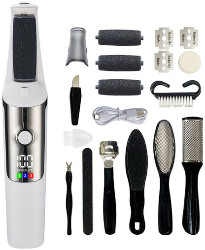 Electric Foot File - Professional Foot File - Pack of 10 - 3 Adjustable Speeds - For Dead Skin and Calluses - V1188-MS-313-0389