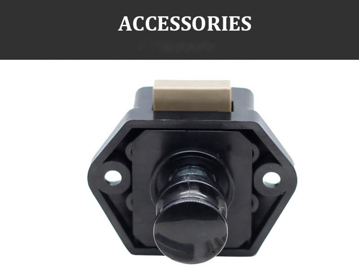 5-Piece Push Button Lock - Push Button for Motorhome - Door Lock - Locking Button for Shutter Door - For V1188-MS-313-0393