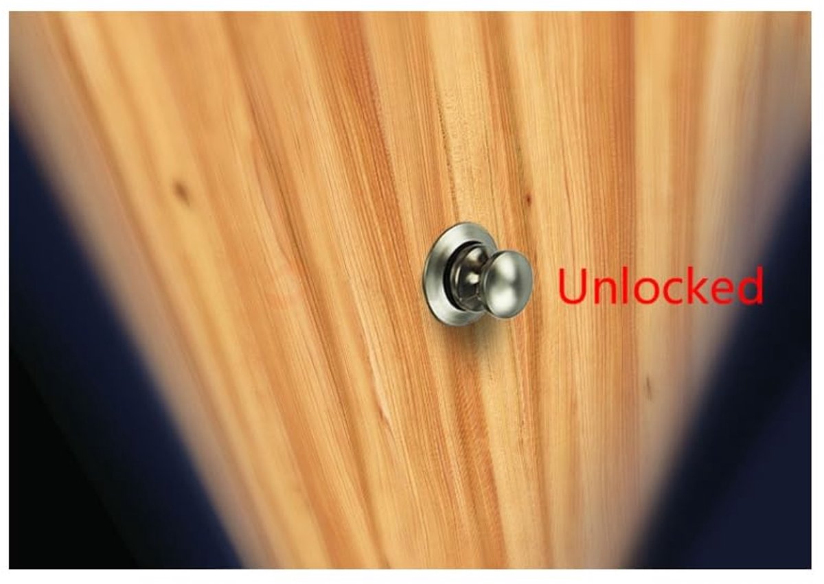 5-Piece Push Button Lock - Push Button for Motorhome - Door Lock - Locking Button for Shutter Door - For V1188-MS-313-0393