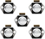 5-Piece Push Button Lock - Push Button for Campervan - Door Lock - Locking Button for Shutter Door - For V1188-MS-313-0395