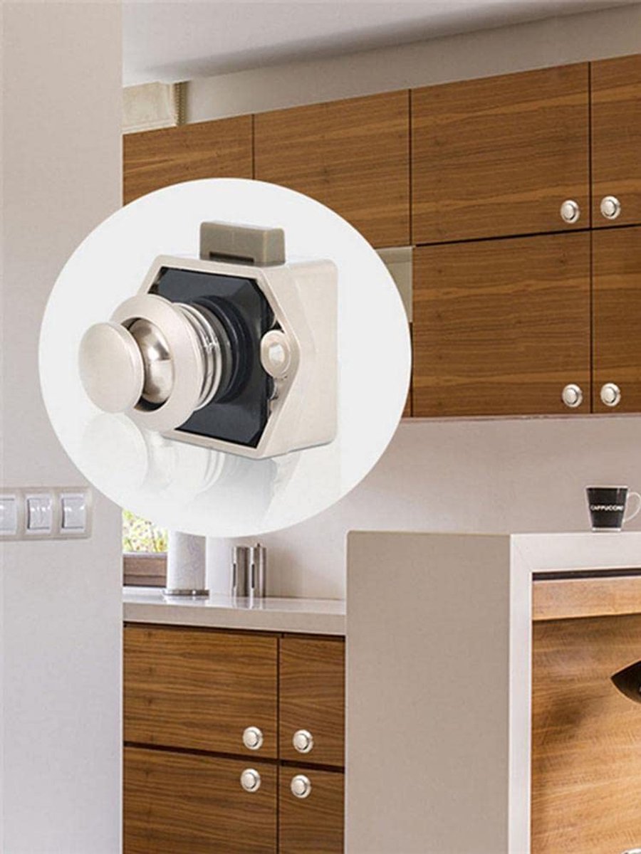 5-Piece Push Button Lock - Push Button for Campervan - Door Lock - Locking Button for Shutter Door - For V1188-MS-313-0395